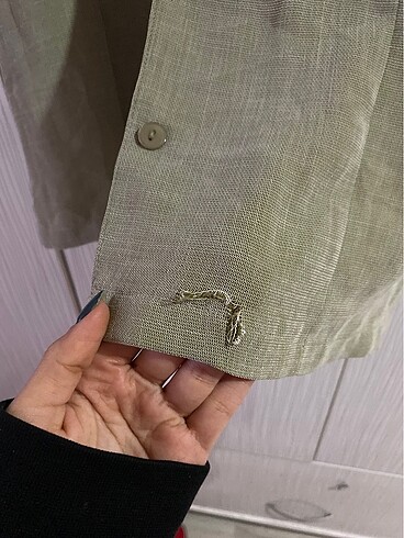 Diğer Yeşil oversize gömlek