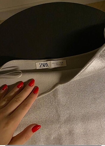 s Beden ZARA Metallic Gümüş Straplez Büstiyer