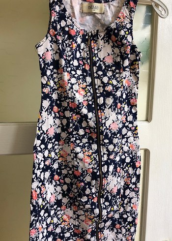 Çiçek Desenli Midi Kadın Elbise - Görsel 2