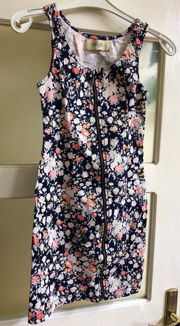 Çiçek Desenli Midi Kadın Elbise - Görsel 2