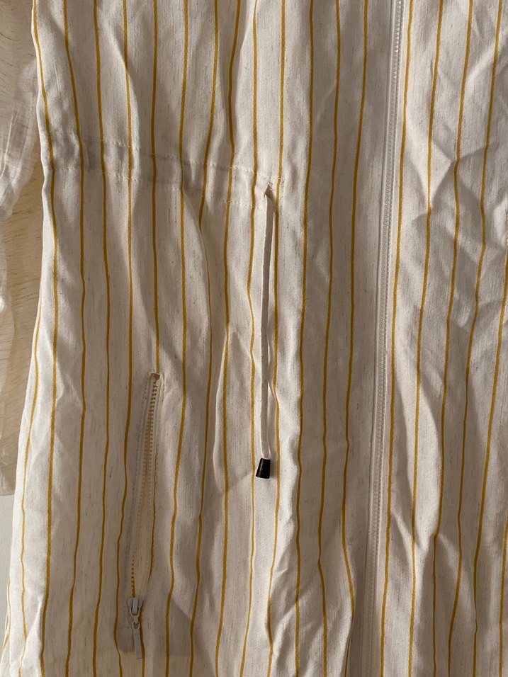 Kadın Uzun Kollu Beyaz Salaş Uzun Elbise/ pardesü - Görsel 3