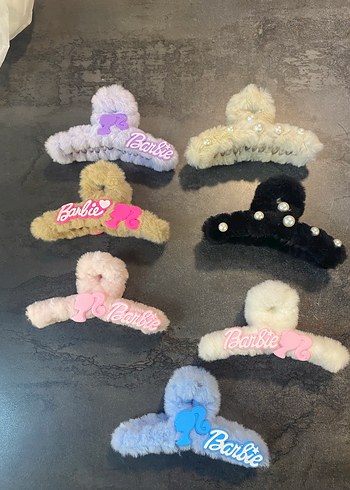 Peluş Barbie Detaylı Renkli Toka - Görsel 2