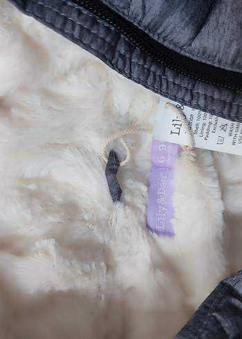 Kız ve Erkek Bebek Gri Kapüşonlu Kürklü kar Tulumu (TULUM) - Görsel 3