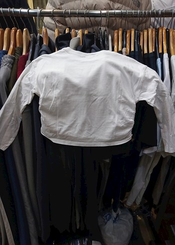 Kız Çocuk Beyaz Payetli Uzun Kollu Tişört - Görsel 4