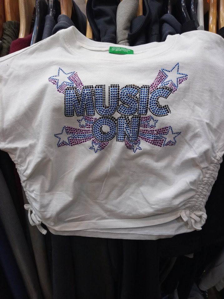 Kız Çocuk Beyaz Payetli Uzun Kollu Tişört - Görsel 3