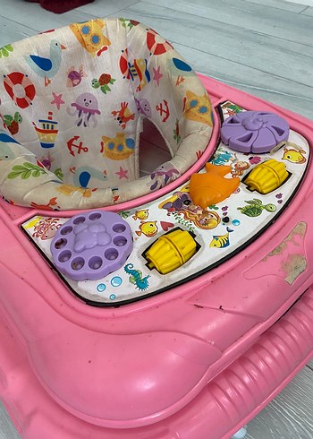 Renkli Pembe Bebek Yürüteci