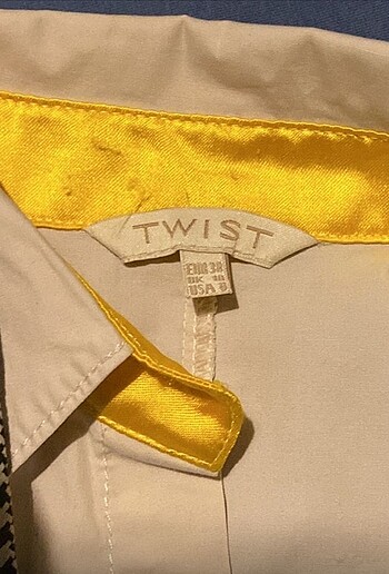 38 Beden kahverengi Renk Twist bluz