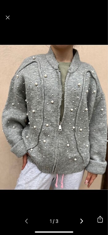 Zara model incili hırka