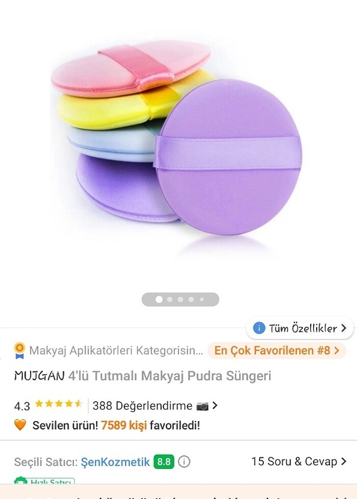 Tutmalı Makyaj Pudra Süngeri - Görsel 4