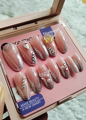 Taşlı Takma Tırnak - Görsel 3