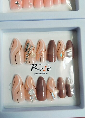 Taşlı Takma Tırnak - Görsel 6