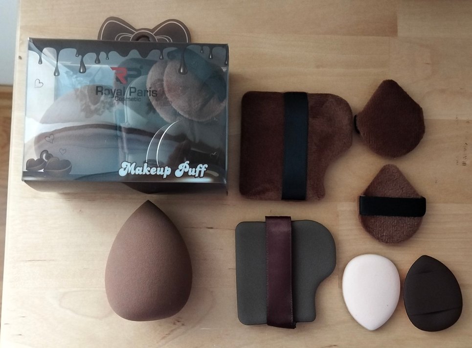 Kahverengi Makyaj Süngeri ve Puff Seti - Görsel 2