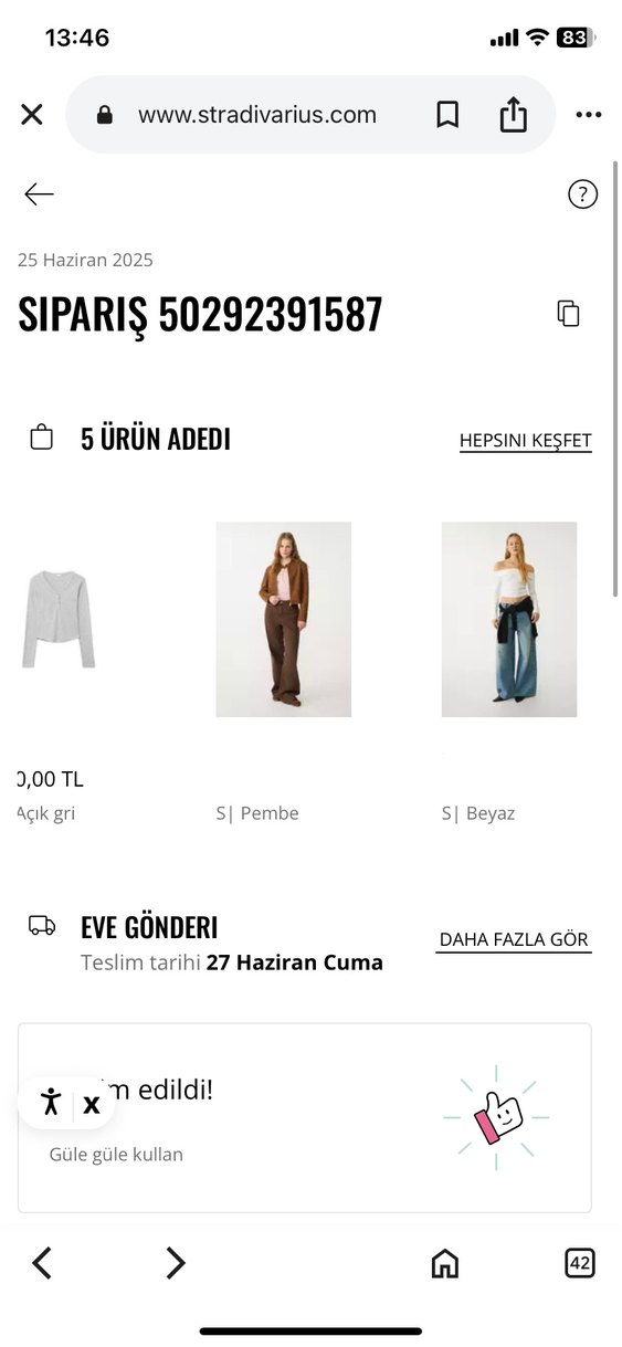 Stradivarius pembe bluz - Görsel 5