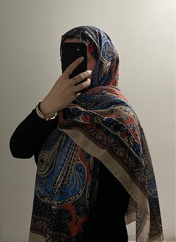 Retro etnik desen şal