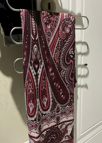 Bordo Etnik Desen Kadın Şal