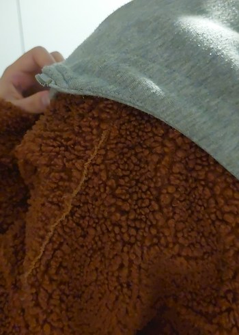 Kahverengi Kapüşonlu Yumuşak Midi Mont - Görsel 5