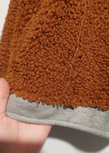 Kahverengi Kapüşonlu Yumuşak Midi Mont - Görsel 9