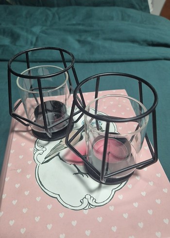 Siyah Metal ve Cam Mumluk ikea - Görsel 4