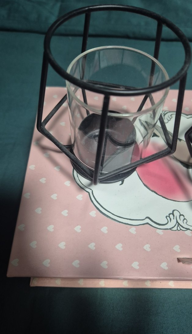 Siyah Metal ve Cam Mumluk ikea - Görsel 3