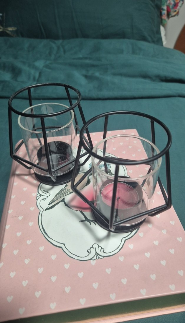 Siyah Metal ve Cam Mumluk ikea - Görsel 4