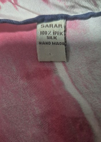 Çiçek Desenli Sarar marka ipek eşarp - Görsel 3