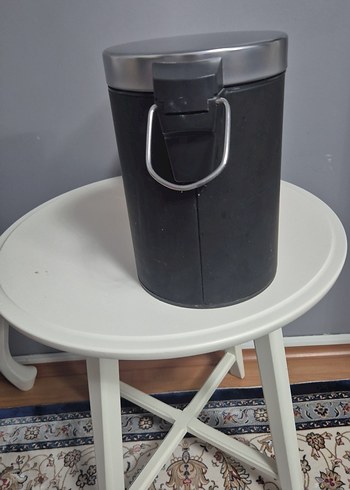 Siyah Metal Kapaklı Çöp Kovası ikea - Görsel 8