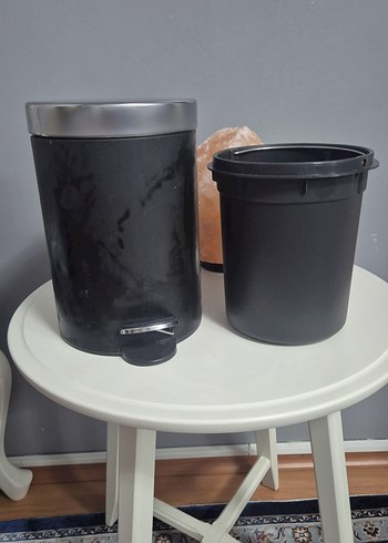 Siyah Metal Kapaklı Çöp Kovası ikea - Görsel 4