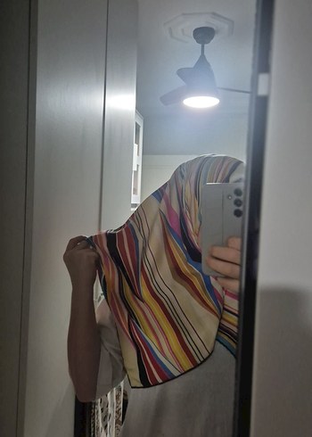 Çok Renkli kadın AKER eşarp - Görsel 4