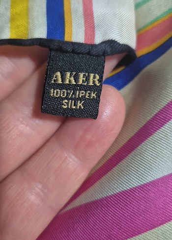 Çok Renkli kadın AKER eşarp - Görsel 2