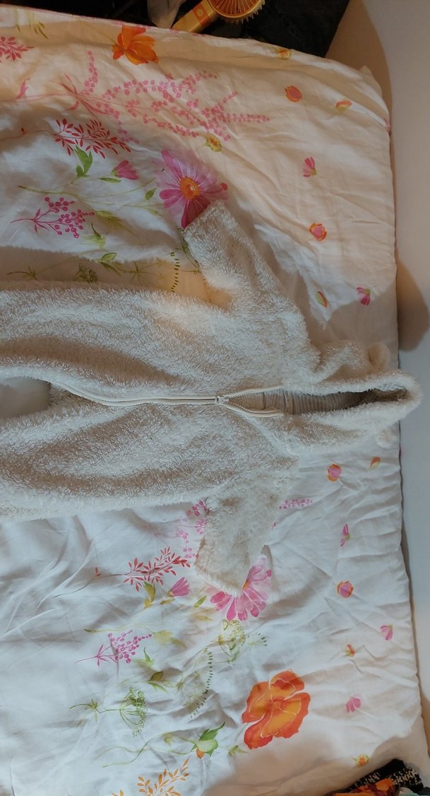 Bebek Beyaz Kürk Detaylı Kapüşonlu Tulumu - Görsel 2