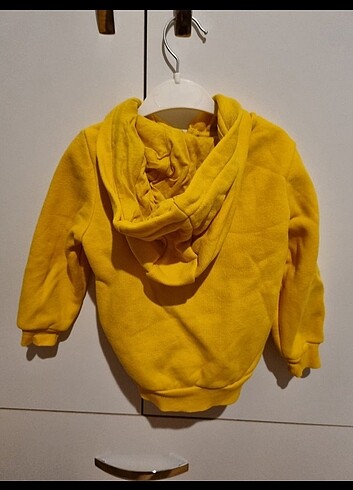 1,5 Yaş Beden sarı Renk Fermuarlı sweat