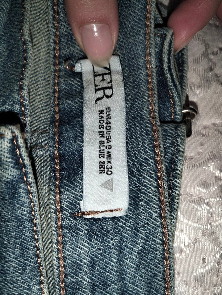Kadın Mavi Geniş Paça Denim Pantolon - Görsel 5