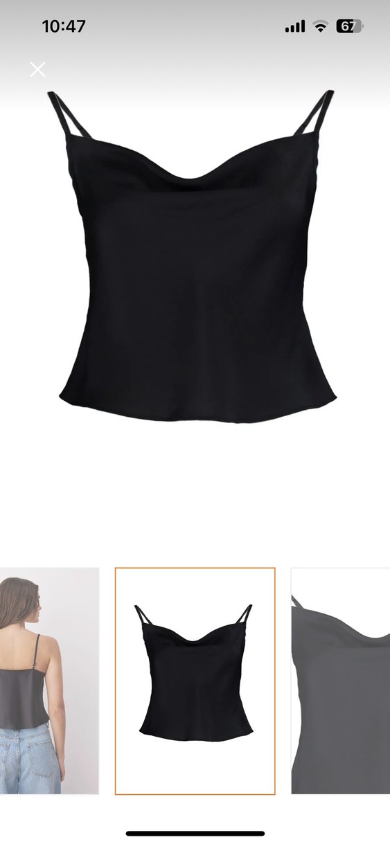 Siyah degaje yaka askili bluz - Görsel 2