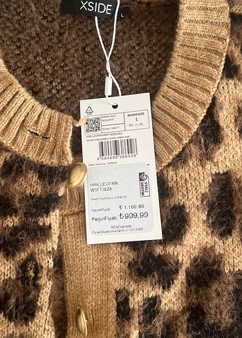 Kahverengi Leopar Desenli Kadın Hırka - Görsel 2