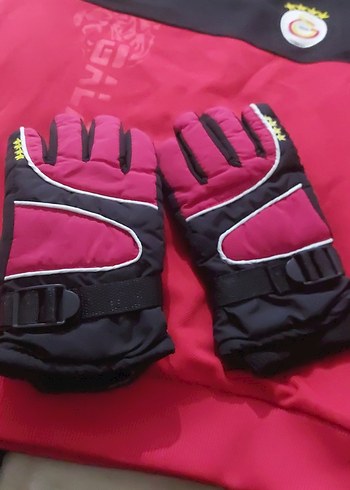 Kızlar için Pembe Baskılı Biker Eldiven - Görsel 3