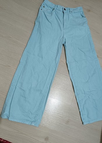 Diğer Mavi Düğmeli Kadın Kot Pantolon