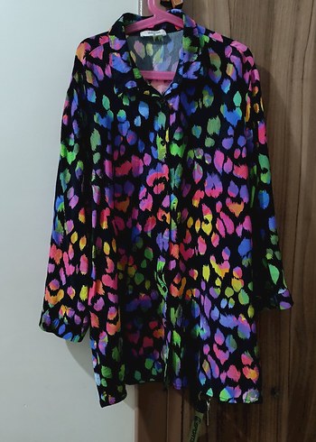 Gri Yıkamalı Kemerli Mini Denim Etek - Görsel 3