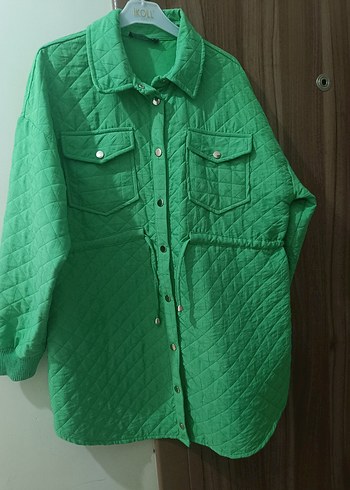 Düğmeli Yeşil Kadın Gömlek(tertemiz - Görsel 2