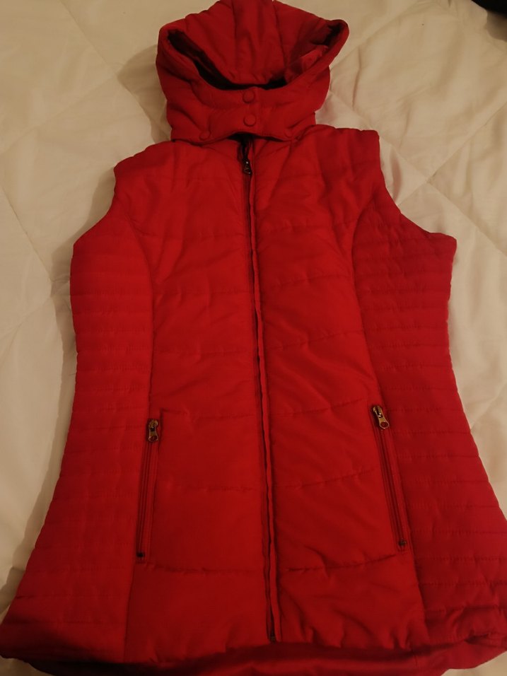 Kırmızı Fermuarlı Kadın Yelek - Görsel 2