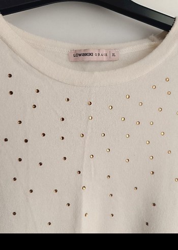 Kadın Beyaz Uzun Kollu Basic Triko Kazak - Görsel 2