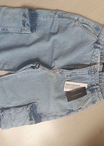 Trendypol Mavi Loose Fit Midi Kadın Jean - Görsel 6