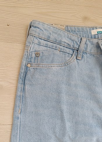 Gri Kadın Denim Pantolon Midi Boy - Görsel 3