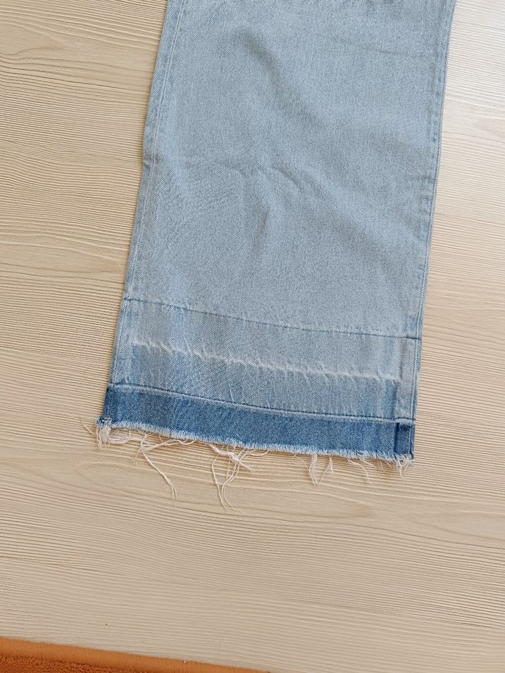 Gri Kadın Denim Pantolon Midi Boy - Görsel 2