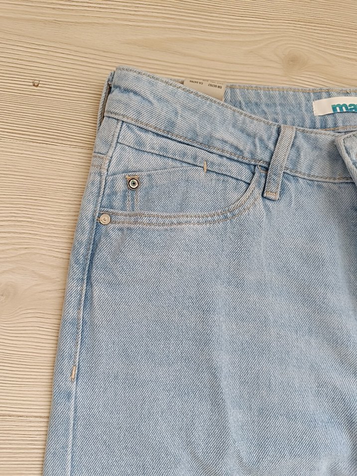 Gri Kadın Denim Pantolon Midi Boy - Görsel 3