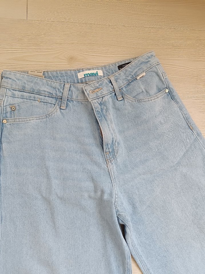 Gri Kadın Denim Pantolon Midi Boy - Görsel 4