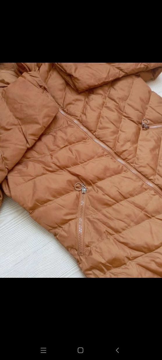 Kürklü Kapüşonlu Kahverengi Kadın Kışlık Mont - Görsel 4