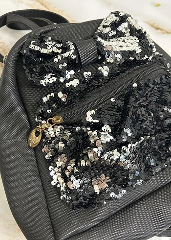 Zara Siyah Payetli Mini Capraz Canta