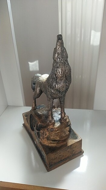 Beden Uluyan kurt biblosu- bozkurt ( ay-yıldız detaylı) bronz