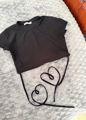 Siyah ipli crop - Görsel 2