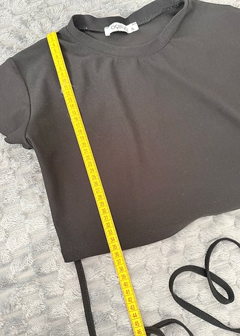 Siyah ipli crop - Görsel 3